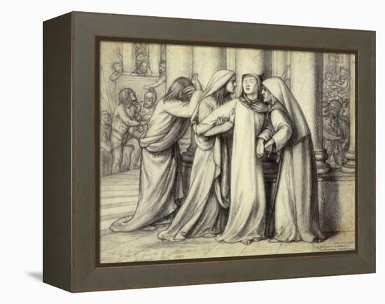 The Virgin Mary being Comforted-Dante Gabriel Rossetti-Framed Premier Image Canvas