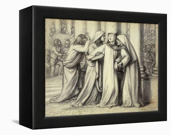 The Virgin Mary being Comforted-Dante Gabriel Rossetti-Framed Premier Image Canvas