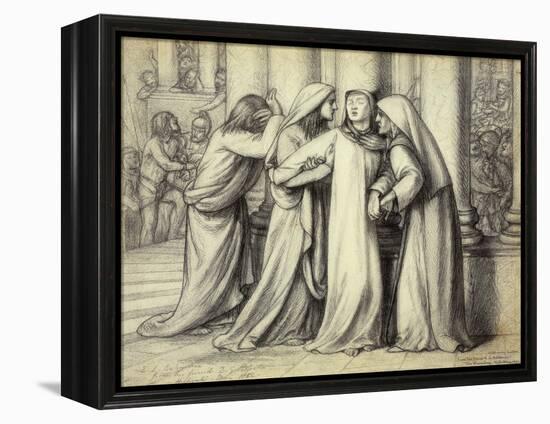 The Virgin Mary being Comforted-Dante Gabriel Rossetti-Framed Premier Image Canvas