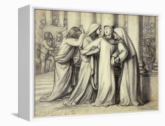 The Virgin Mary being Comforted-Dante Gabriel Rossetti-Framed Premier Image Canvas