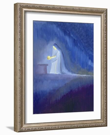 The Virgin Mary Cared for Her Child Jesus with Simplicity and Joy, 1997-Elizabeth Wang-Framed Giclee Print