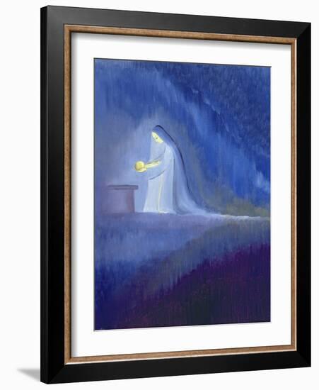 The Virgin Mary Cared for Her Child Jesus with Simplicity and Joy, 1997-Elizabeth Wang-Framed Giclee Print