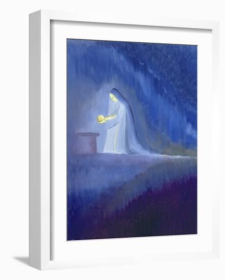 The Virgin Mary Cared for Her Child Jesus with Simplicity and Joy, 1997-Elizabeth Wang-Framed Giclee Print