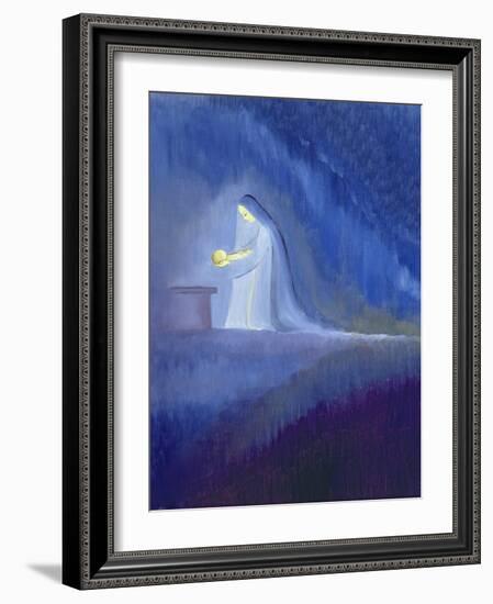 The Virgin Mary Cared for Her Child Jesus with Simplicity and Joy, 1997-Elizabeth Wang-Framed Giclee Print