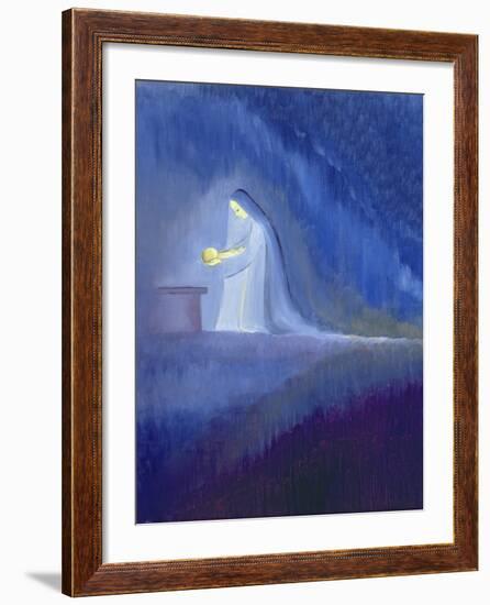 The Virgin Mary Cared for Her Child Jesus with Simplicity and Joy, 1997-Elizabeth Wang-Framed Giclee Print