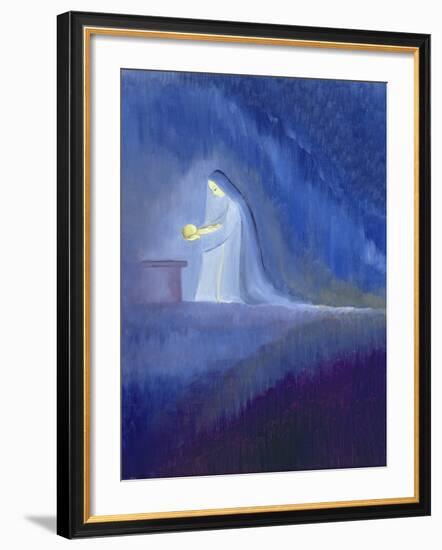 The Virgin Mary Cared for Her Child Jesus with Simplicity and Joy, 1997-Elizabeth Wang-Framed Giclee Print