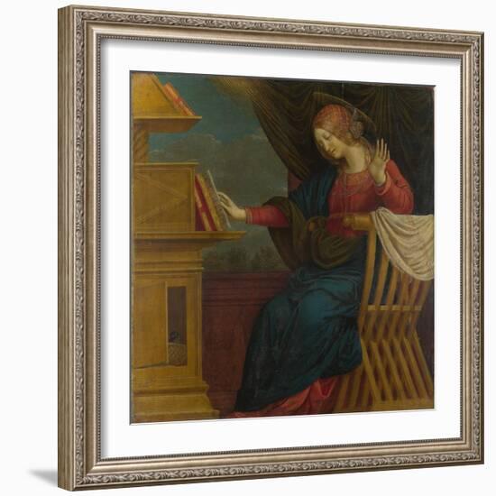 The Virgin Mary (Panel from an Altarpiece: the Annunciatio), before 1511-Gaudenzio Ferrari-Framed Giclee Print