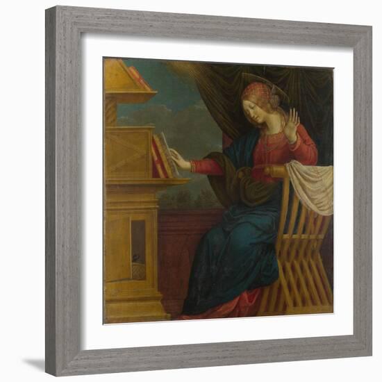 The Virgin Mary (Panel from an Altarpiece: the Annunciatio), before 1511-Gaudenzio Ferrari-Framed Giclee Print