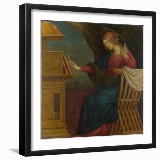 The Virgin Mary (Panel from an Altarpiece: the Annunciatio), before 1511-Gaudenzio Ferrari-Framed Giclee Print