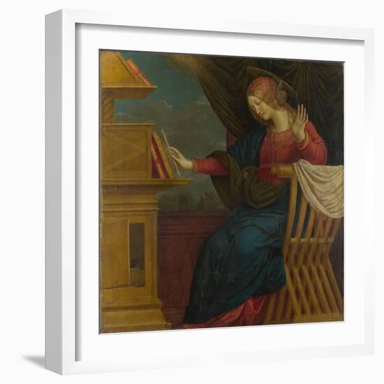 The Virgin Mary (Panel from an Altarpiece: the Annunciatio), before 1511-Gaudenzio Ferrari-Framed Giclee Print