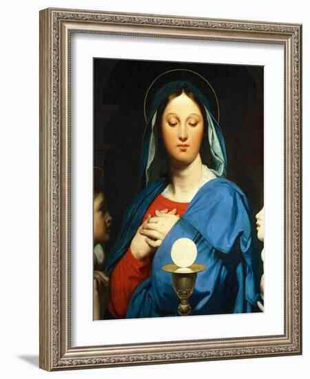 The Virgin Mary Prays to the Host, 1866-Jean-Auguste-Dominique Ingres-Framed Giclee Print