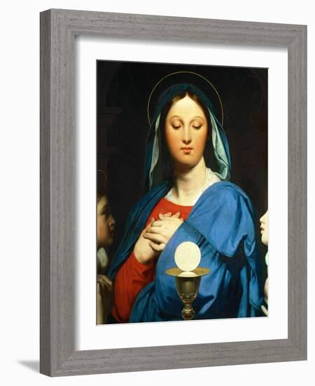 The Virgin Mary Prays to the Host, 1866-Jean-Auguste-Dominique Ingres-Framed Giclee Print