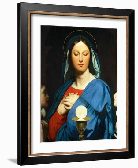 The Virgin Mary Prays to the Host, 1866-Jean-Auguste-Dominique Ingres-Framed Giclee Print