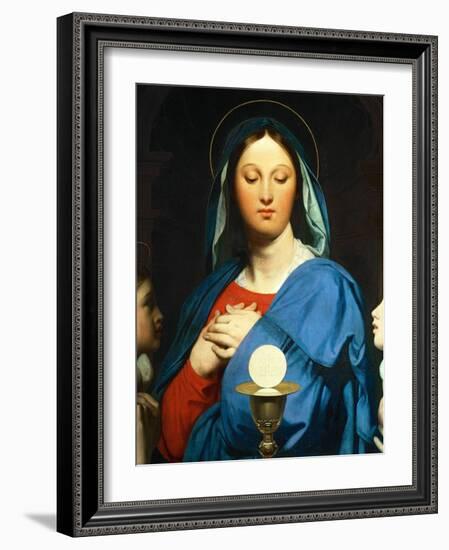 The Virgin Mary Prays to the Host, 1866-Jean-Auguste-Dominique Ingres-Framed Giclee Print