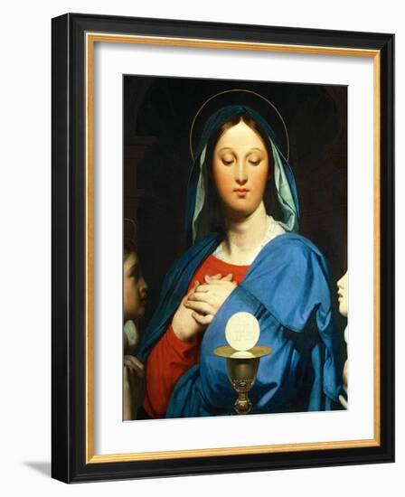 The Virgin Mary Prays to the Host, 1866-Jean-Auguste-Dominique Ingres-Framed Giclee Print