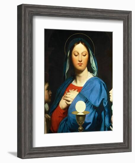 The Virgin Mary Prays to the Host, 1866-Jean-Auguste-Dominique Ingres-Framed Giclee Print