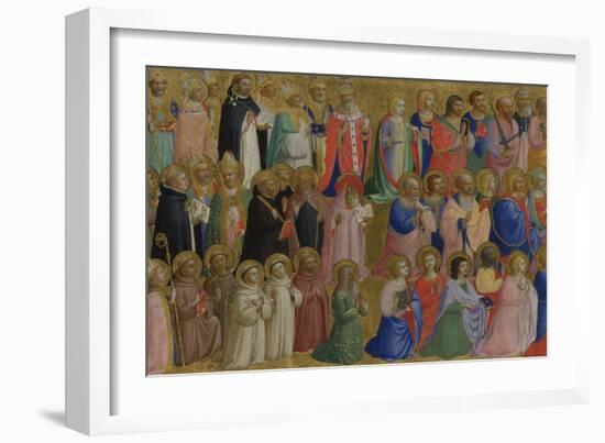 The Virgin Mary with the Apostles and Other Saints, C. 1423-1424-Fra Angelico-Framed Giclee Print