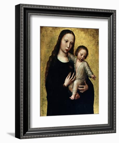 The Virgin Mary with the Child Jesus in a Shirt-Ambrosius Benson-Framed Giclee Print