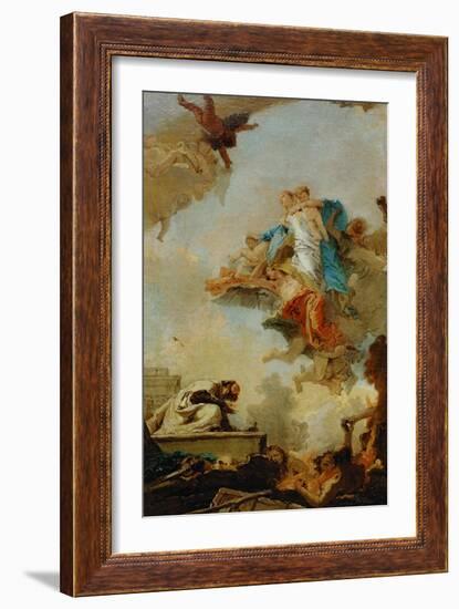 The Virgin of Carmel Appearing to Saint Simeon Stock-Giovanni Battista Tiepolo-Framed Giclee Print