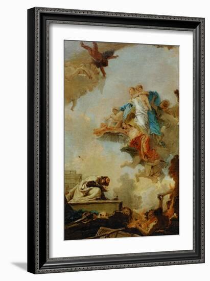 The Virgin of Carmel Appearing to Saint Simeon Stock-Giovanni Battista Tiepolo-Framed Giclee Print