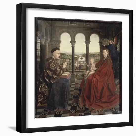 The Virgin of Chancellor Rolin-Jan van Eyck-Framed Giclee Print