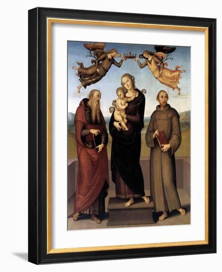 The Virgin of Loretto with Saint Jerome and Saint Francis, 1507-15-Pietro Perugino-Framed Giclee Print