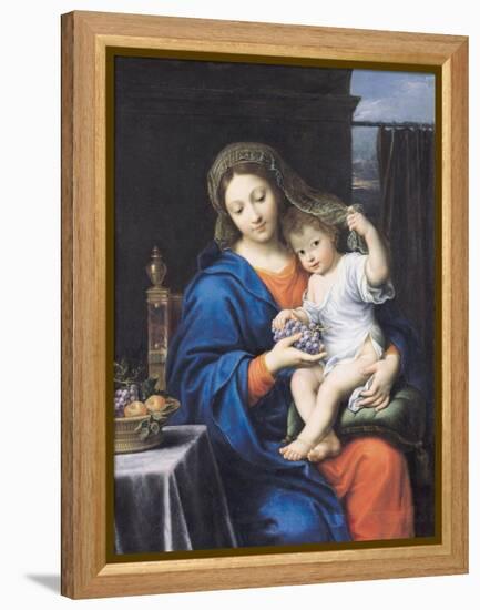 The Virgin of the Grapes, 1640-50-Pierre Mignard-Framed Premier Image Canvas