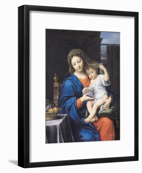 The Virgin of the Grapes, 1640-50-Pierre Mignard-Framed Giclee Print