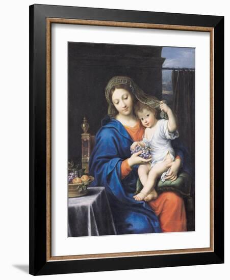 The Virgin of the Grapes, 1640-50-Pierre Mignard-Framed Giclee Print