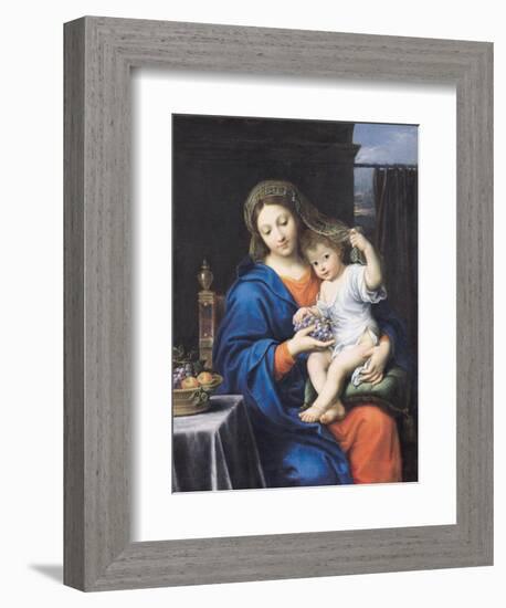 The Virgin of the Grapes, 1640-50-Pierre Mignard-Framed Giclee Print