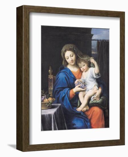 The Virgin of the Grapes, 1640-50-Pierre Mignard-Framed Giclee Print