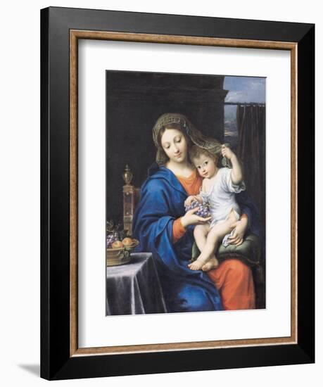 The Virgin of the Grapes, 1640-50-Pierre Mignard-Framed Giclee Print