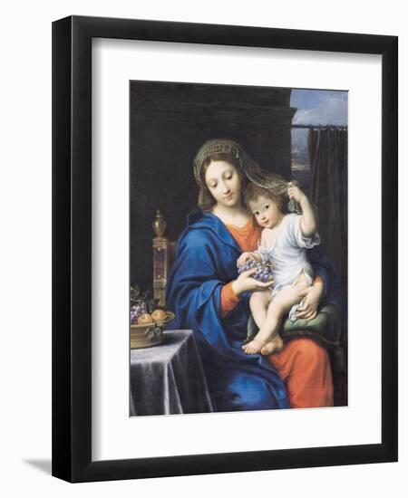The Virgin of the Grapes, 1640-50-Pierre Mignard-Framed Giclee Print