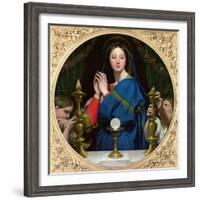 The Virgin of the Host, 1854-Jean-Auguste-Dominique Ingres-Framed Giclee Print