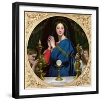 The Virgin of the Host, 1854-Jean-Auguste-Dominique Ingres-Framed Giclee Print
