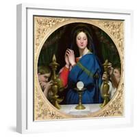 The Virgin of the Host, 1854-Jean-Auguste-Dominique Ingres-Framed Giclee Print