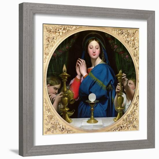 The Virgin of the Host, 1854-Jean-Auguste-Dominique Ingres-Framed Giclee Print