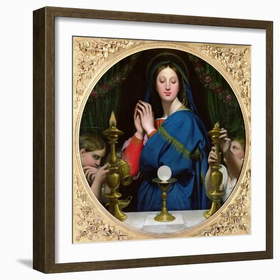 The Virgin of the Host, 1854-Jean-Auguste-Dominique Ingres-Framed Giclee Print