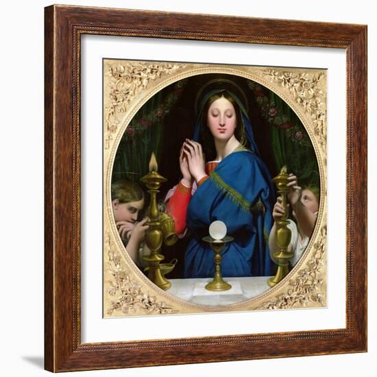 The Virgin of the Host, 1854-Jean-Auguste-Dominique Ingres-Framed Giclee Print