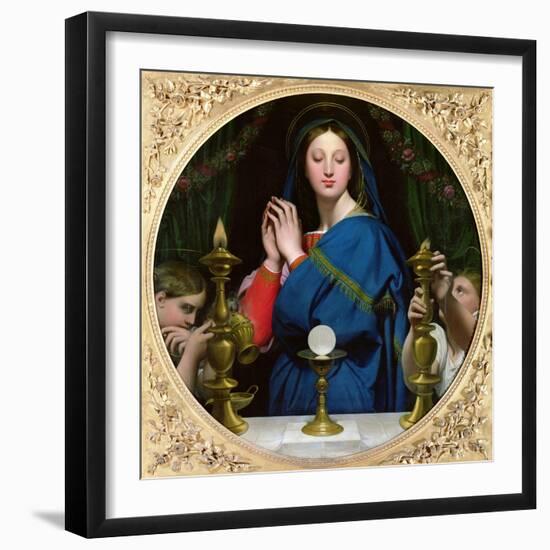 The Virgin of the Host, 1854-Jean-Auguste-Dominique Ingres-Framed Giclee Print