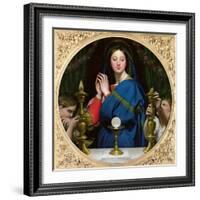 The Virgin of the Host, 1854-Jean-Auguste-Dominique Ingres-Framed Giclee Print