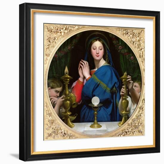 The Virgin of the Host, 1854-Jean-Auguste-Dominique Ingres-Framed Giclee Print