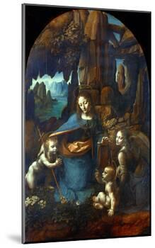 The Virgin of the Rocks, 1491-1519-Leonardo da Vinci-Mounted Giclee Print