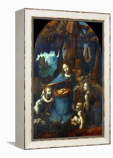 The Virgin of the Rocks, 1491-1519-Leonardo da Vinci-Framed Premier Image Canvas