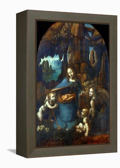 The Virgin of the Rocks, 1491-1519-Leonardo da Vinci-Framed Premier Image Canvas