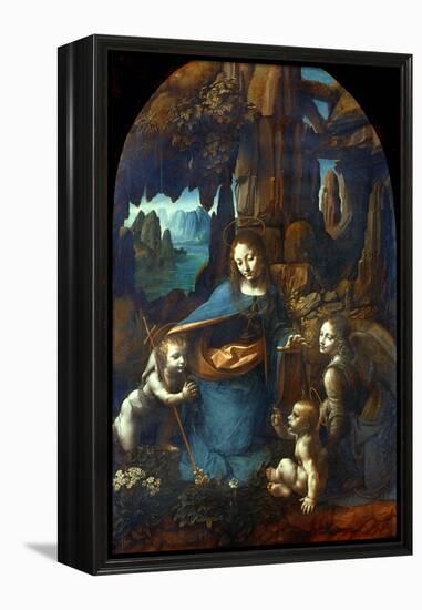 The Virgin of the Rocks, 1491-1519-Leonardo da Vinci-Framed Premier Image Canvas
