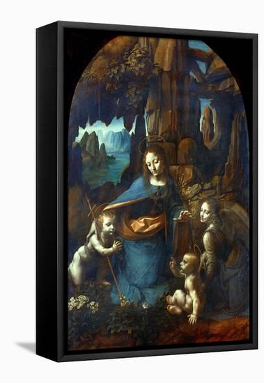 The Virgin of the Rocks, 1491-1519-Leonardo da Vinci-Framed Premier Image Canvas