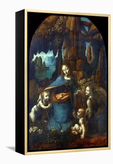 The Virgin of the Rocks, 1491-1519-Leonardo da Vinci-Framed Premier Image Canvas