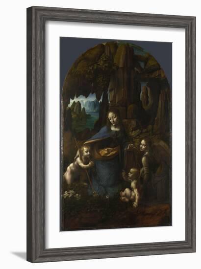 The Virgin of the Rocks, Between 1492 and 1508-Leonardo da Vinci-Framed Giclee Print