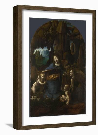 The Virgin of the Rocks, Between 1492 and 1508-Leonardo da Vinci-Framed Giclee Print